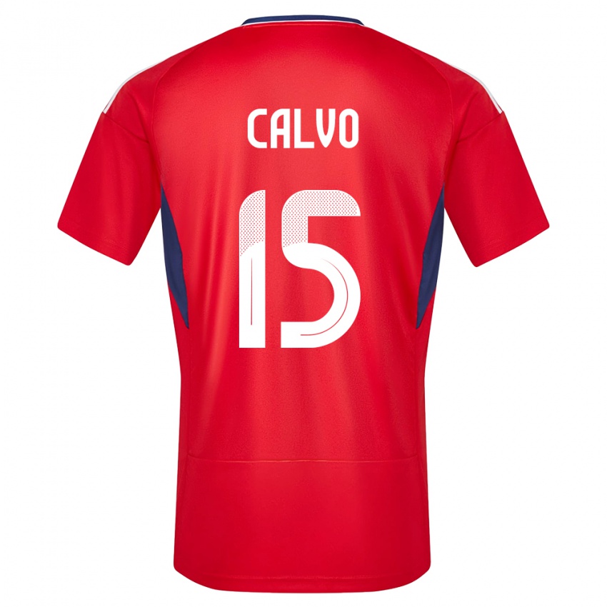 Niño Camiseta Costa Rica Francisco Calvo #15 Rojo 1ª Equipación 24-26 La Camisa