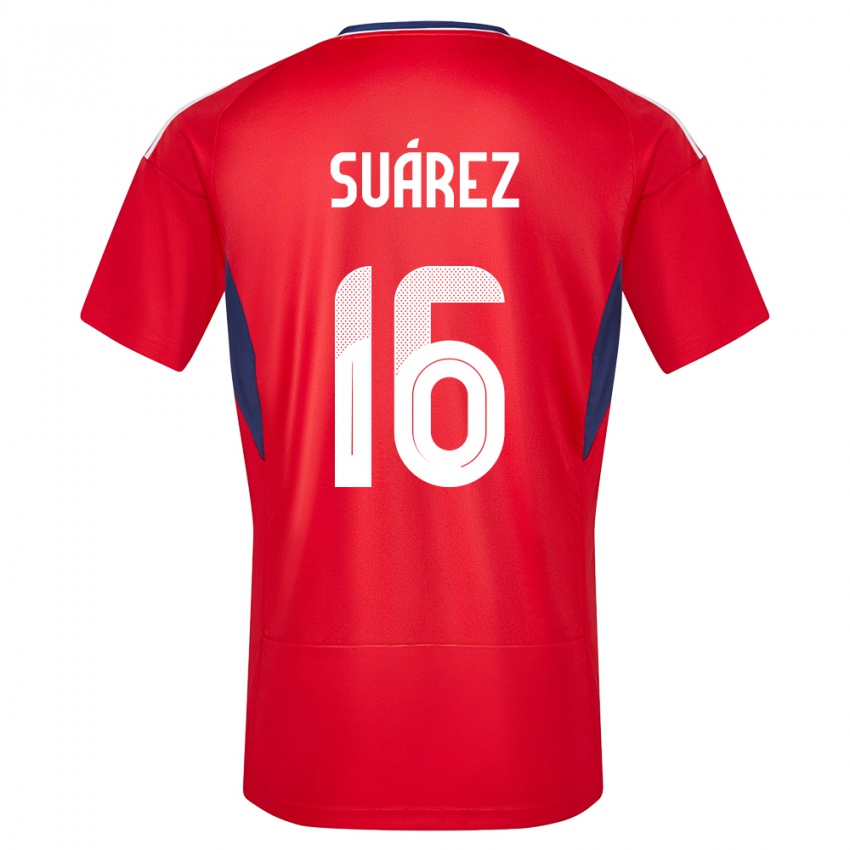 Niño Camiseta Costa Rica Aaron Suarez #16 Rojo 1ª Equipación 24-26 La Camisa