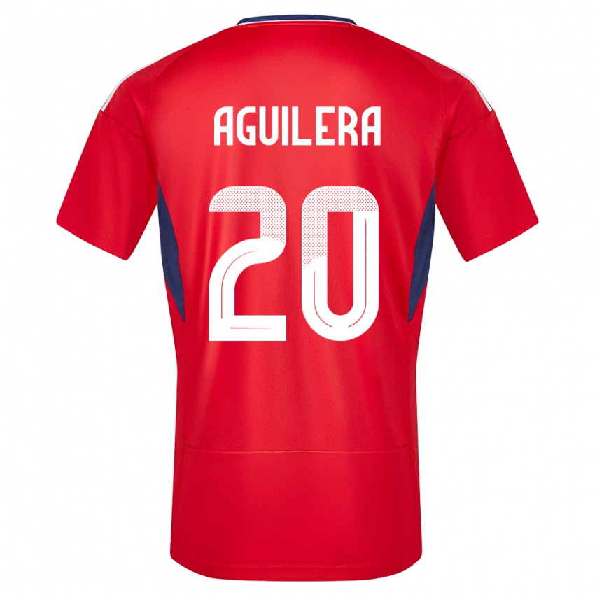 Niño Camiseta Costa Rica Brandon Aguilera #20 Rojo 1ª Equipación 24-26 La Camisa