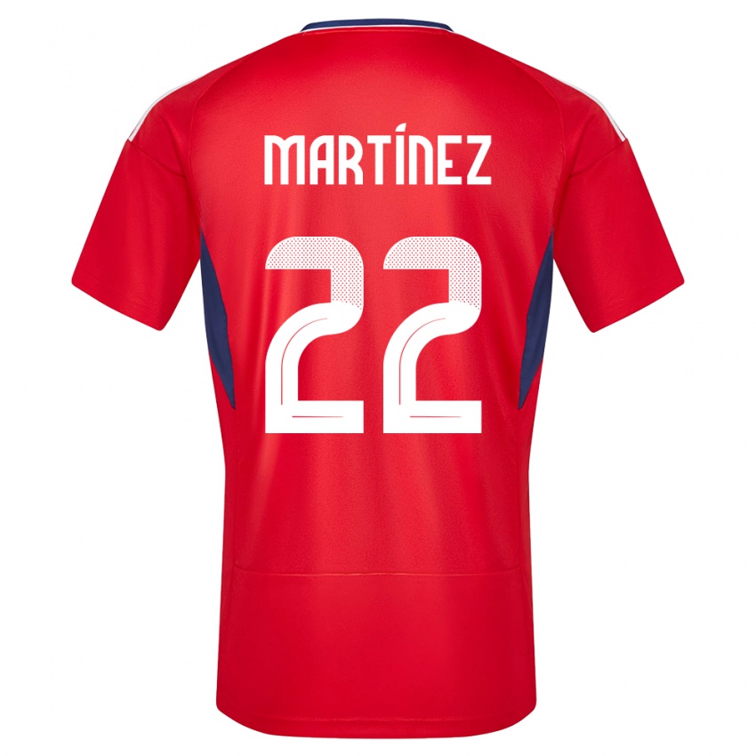 Niño Camiseta Costa Rica Carlos Martinez #22 Rojo 1ª Equipación 24-26 La Camisa