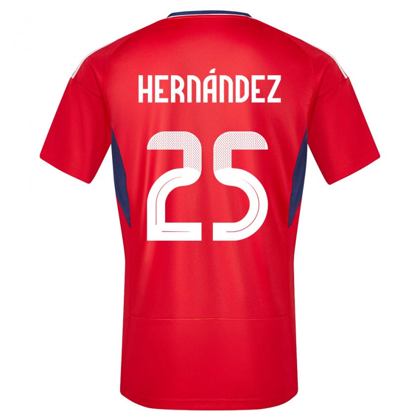 Niño Camiseta Costa Rica Anthony Hernandez #25 Rojo 1ª Equipación 24-26 La Camisa