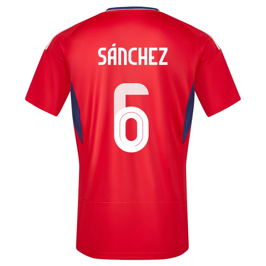 Niño Camiseta Costa Rica Carol Sanchez #6 Rojo 1ª Equipación 24-26 La Camisa