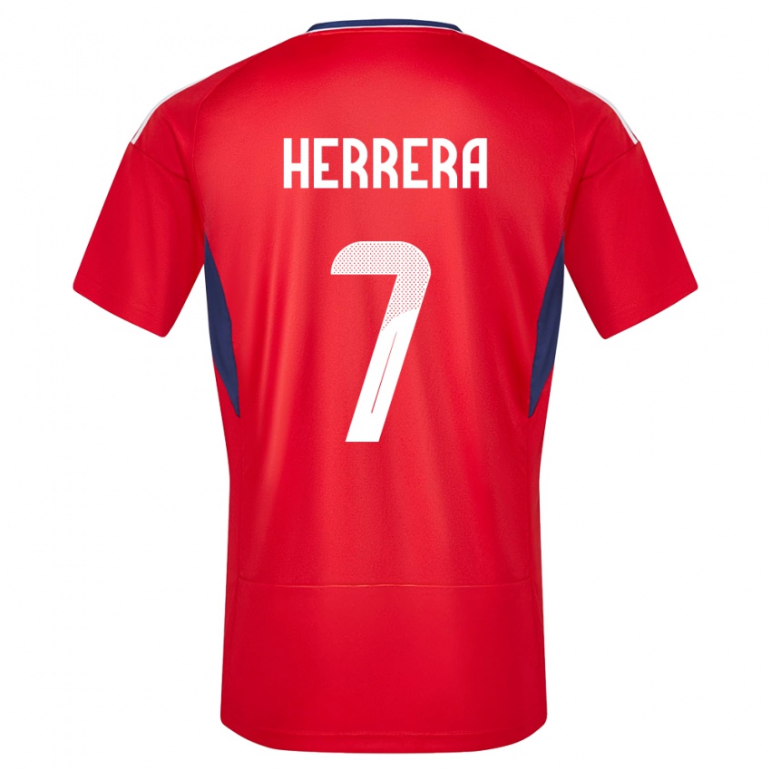 Niño Camiseta Costa Rica Melissa Herrera #7 Rojo 1ª Equipación 24-26 La Camisa