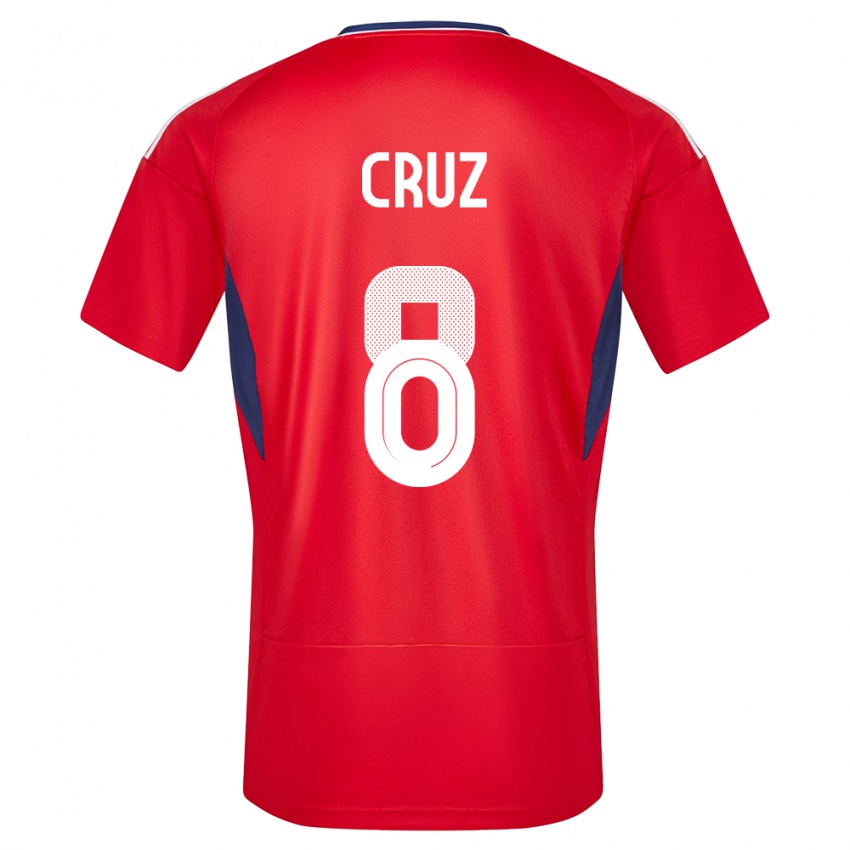 Niño Camiseta Costa Rica Daniela Cruz #8 Rojo 1ª Equipación 24-26 La Camisa