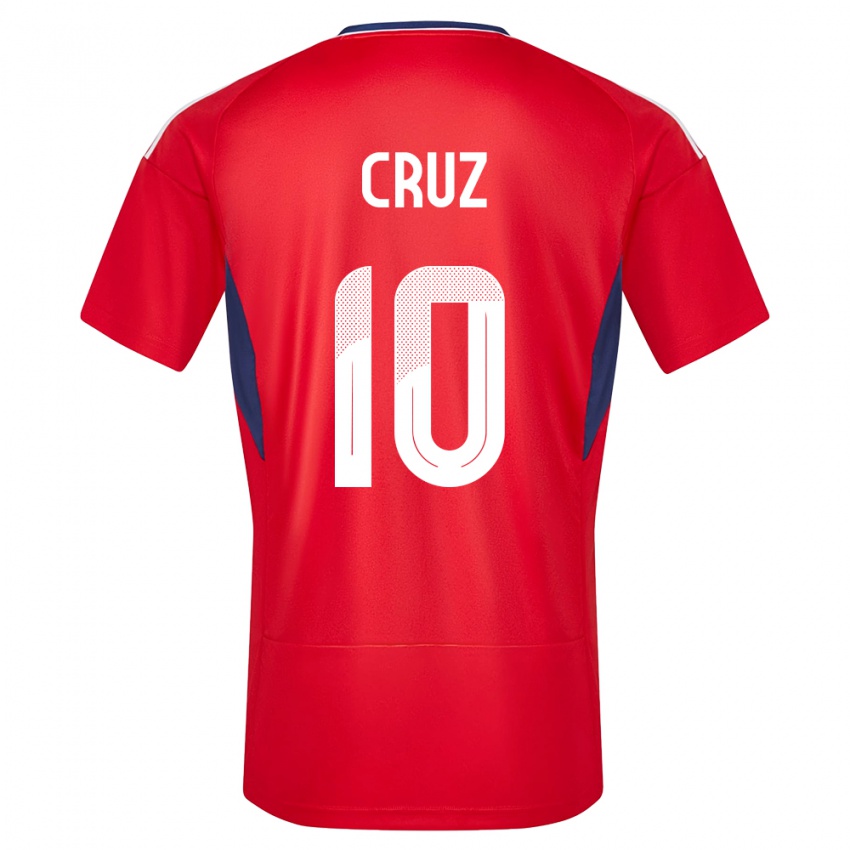 Niño Camiseta Costa Rica Shirley Cruz #10 Rojo 1ª Equipación 24-26 La Camisa