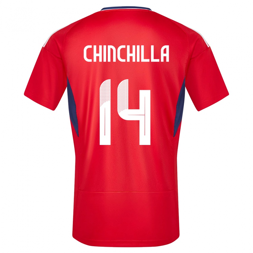 Niño Camiseta Costa Rica Priscila Chinchilla #14 Rojo 1ª Equipación 24-26 La Camisa