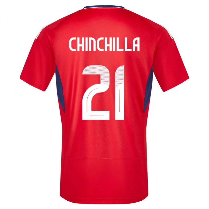 Niño Camiseta Costa Rica Viviana Chinchilla #21 Rojo 1ª Equipación 24-26 La Camisa