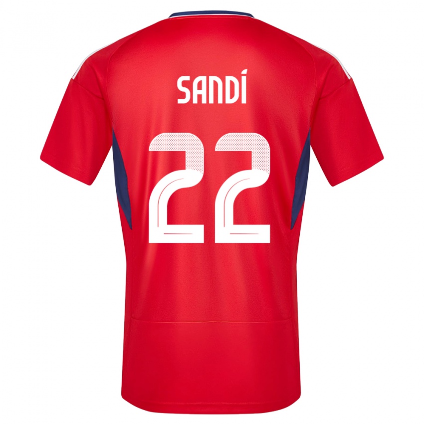 Niño Camiseta Costa Rica Cristel Sandi #22 Rojo 1ª Equipación 24-26 La Camisa