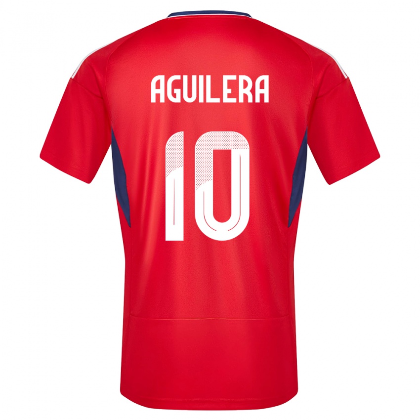 Niño Camiseta Costa Rica Brandon Aguilera #10 Rojo 1ª Equipación 24-26 La Camisa