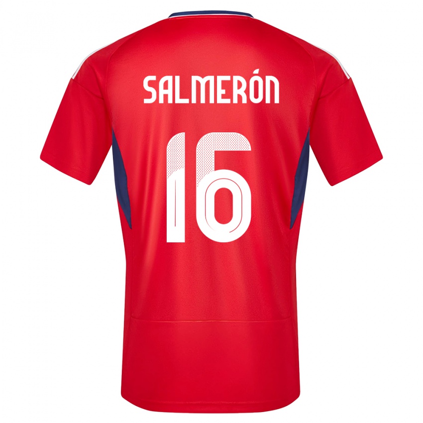 Niño Camiseta Costa Rica Andrey Salmeron #16 Rojo 1ª Equipación 24-26 La Camisa