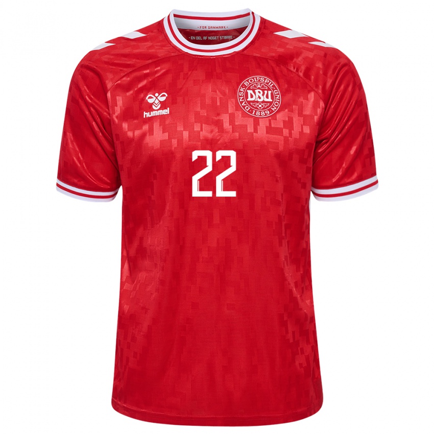 Niño Camiseta Dinamarca Frederik Ronnow #22 Rojo 1ª Equipación 24-26 La Camisa