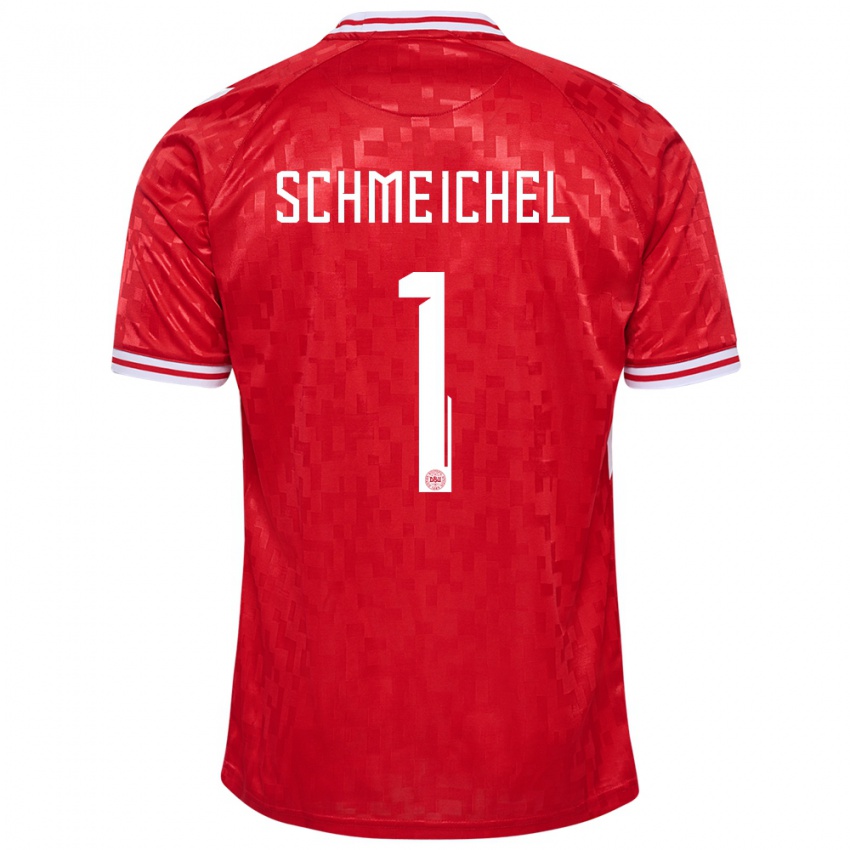 Niño Camiseta Dinamarca Kasper Schmeichel #1 Rojo 1ª Equipación 24-26 La Camisa