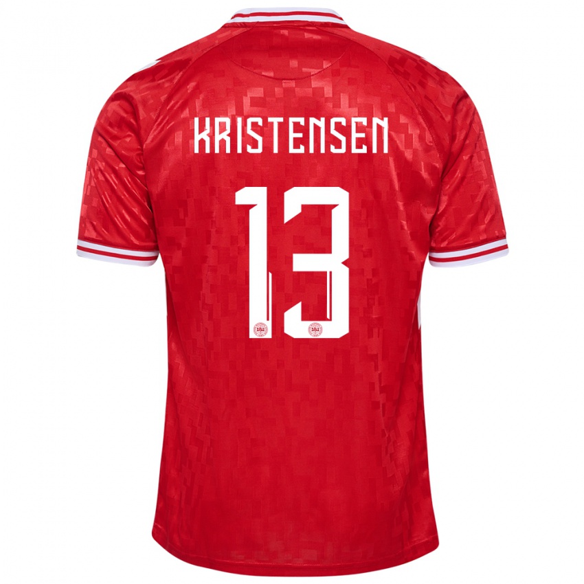 Niño Camiseta Dinamarca Rasmus Kristensen #13 Rojo 1ª Equipación 24-26 La Camisa