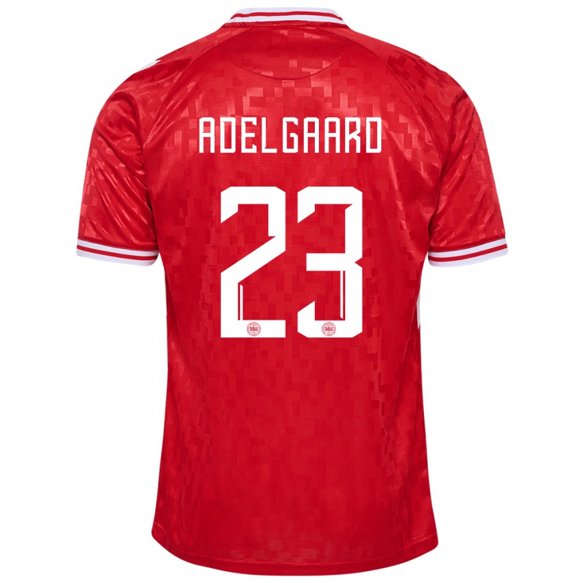 Niño Camiseta Dinamarca Aske Adelgaard #23 Rojo 1ª Equipación 24-26 La Camisa