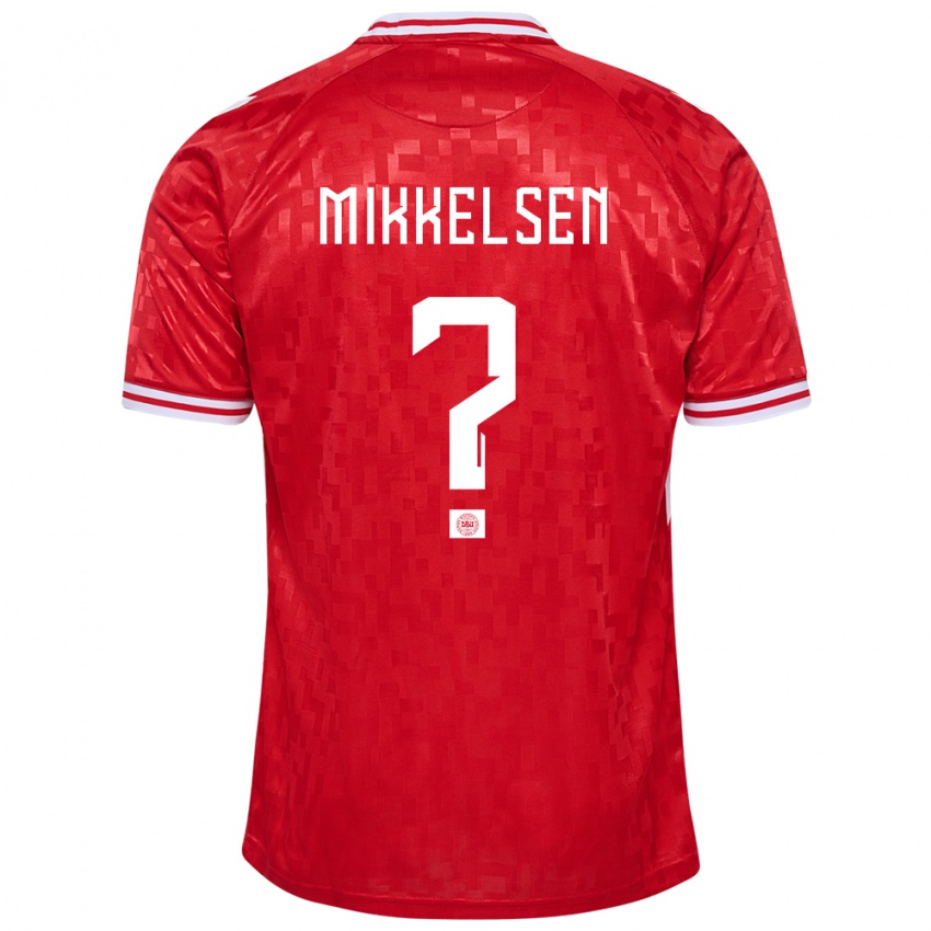 Niño Camiseta Dinamarca Sebastian Mikkelsen #0 Rojo 1ª Equipación 24-26 La Camisa