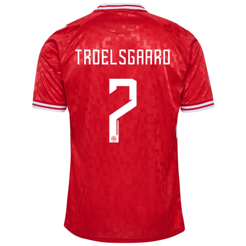 Niño Camiseta Dinamarca Sanne Troelsgaard #7 Rojo 1ª Equipación 24-26 La Camisa