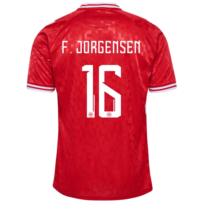 Niño Camiseta Dinamarca Filip Jorgensen #16 Rojo 1ª Equipación 24-26 La Camisa