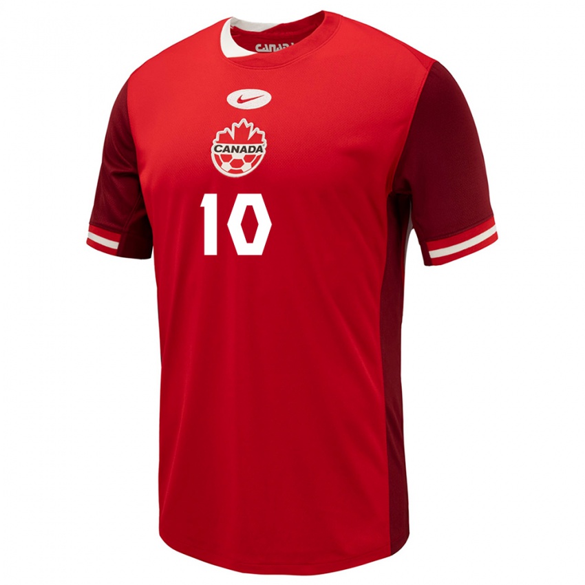 Niño Camiseta Canadá Philip Igbinobaro #10 Rojo 1ª Equipación 24-26 La Camisa
