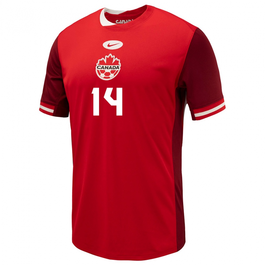 Niño Camiseta Canadá Mark Anthony Kaye #14 Rojo 1ª Equipación 24-26 La Camisa