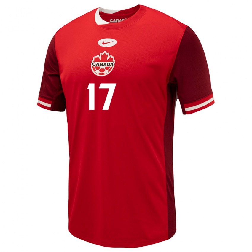 Niño Camiseta Canadá Jessie Fleming #17 Rojo 1ª Equipación 24-26 La Camisa