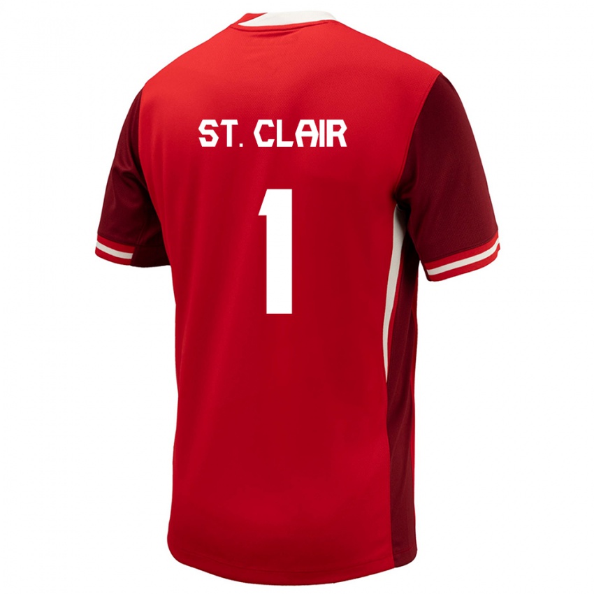 Niño Camiseta Canadá Dayne St Clair #1 Rojo 1ª Equipación 24-26 La Camisa