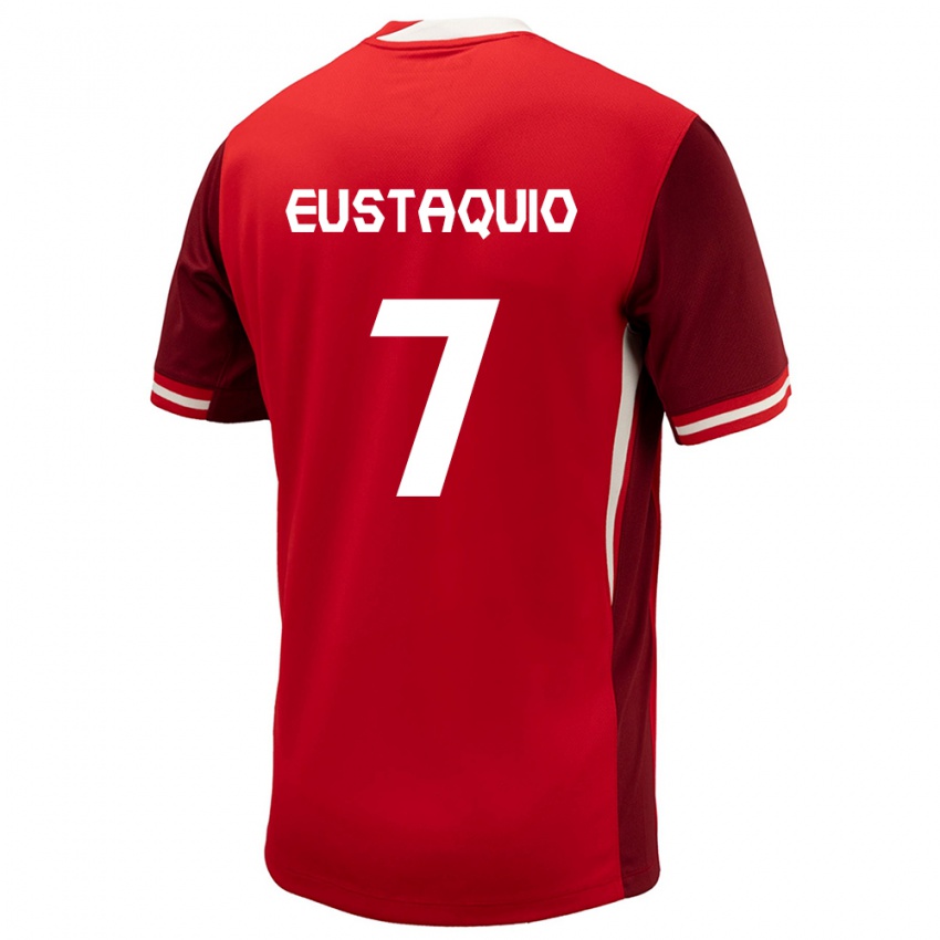 Niño Camiseta Canadá Stephen Eustaquio #7 Rojo 1ª Equipación 24-26 La Camisa