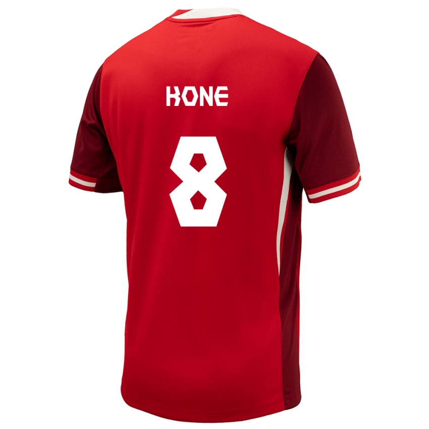Niño Camiseta Canadá Ismael Kone #8 Rojo 1ª Equipación 24-26 La Camisa