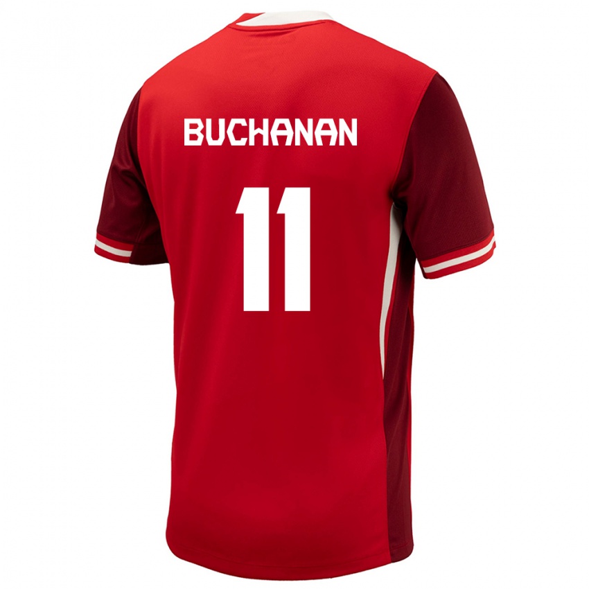 Niño Camiseta Canadá Tajon Buchanan #11 Rojo 1ª Equipación 24-26 La Camisa