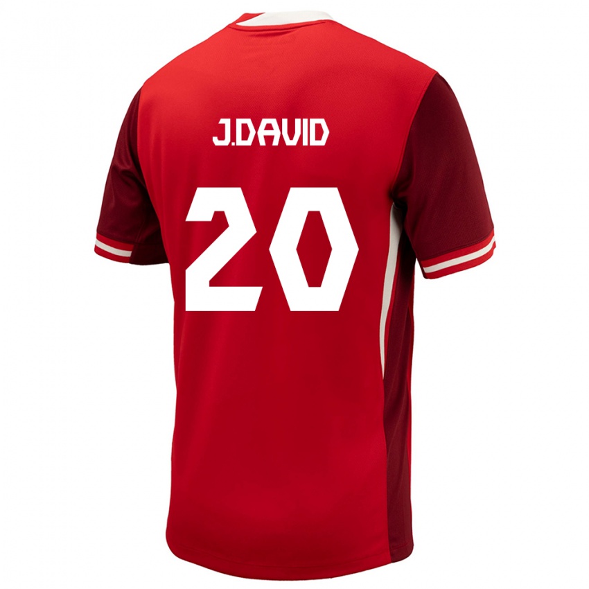 Niño Camiseta Canadá Jonathan David #20 Rojo 1ª Equipación 24-26 La Camisa
