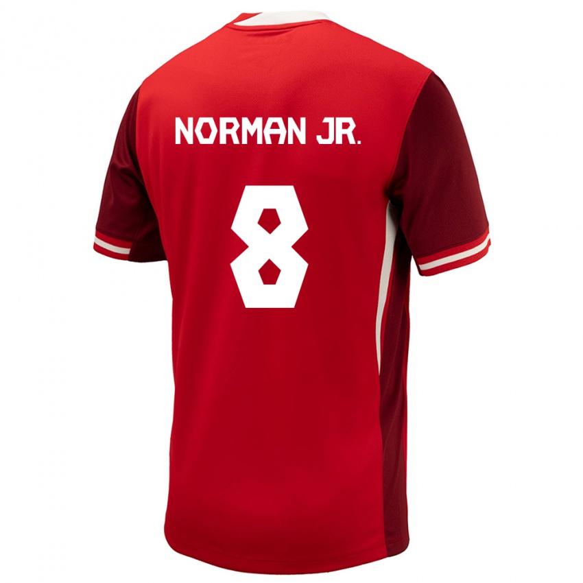 Niño Camiseta Canadá David Norman Jr. #8 Rojo 1ª Equipación 24-26 La Camisa