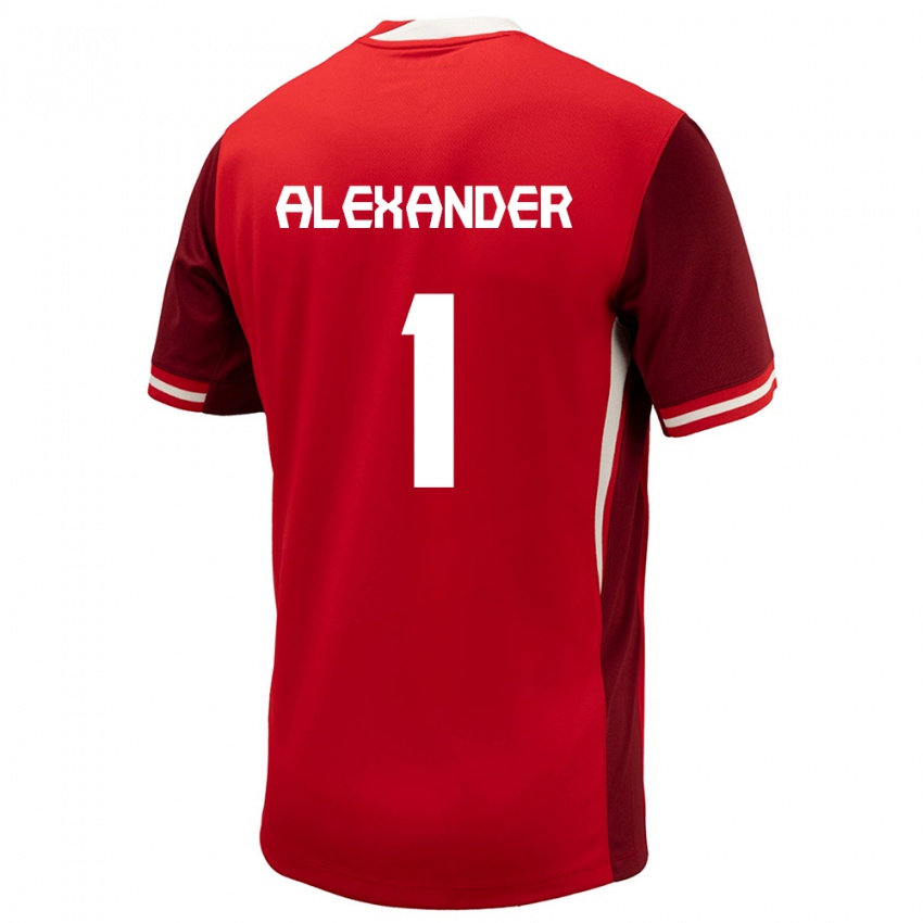 Niño Camiseta Canadá Ben Alexander #1 Rojo 1ª Equipación 24-26 La Camisa
