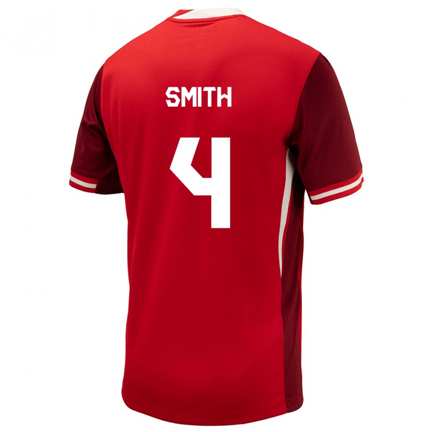 Niño Camiseta Canadá Justin Smith #4 Rojo 1ª Equipación 24-26 La Camisa