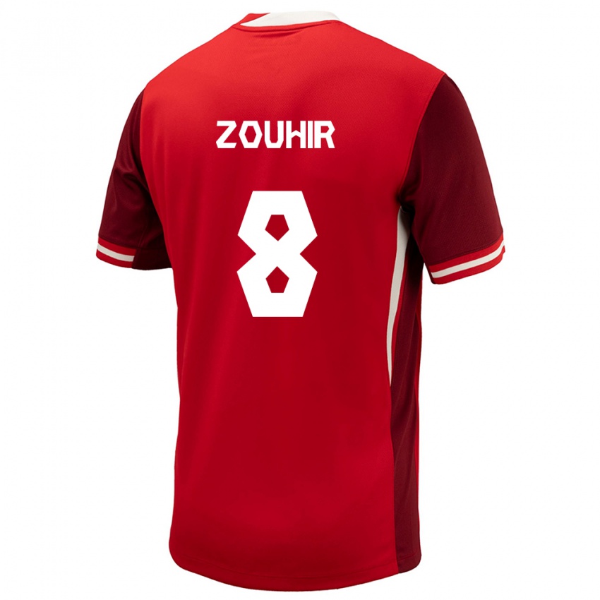 Niño Camiseta Canadá Rida Zouhir #8 Rojo 1ª Equipación 24-26 La Camisa