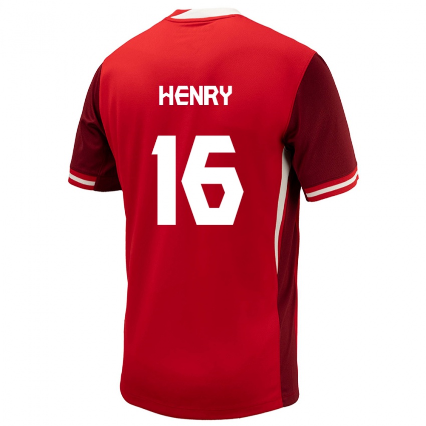 Niño Camiseta Canadá Mael Henry #16 Rojo 1ª Equipación 24-26 La Camisa