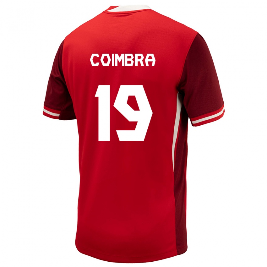Niño Camiseta Canadá Tiago Coimbra #19 Rojo 1ª Equipación 24-26 La Camisa