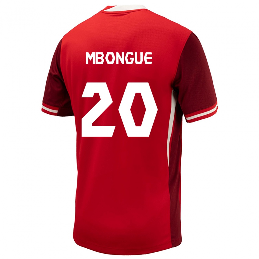 Niño Camiseta Canadá Hugo Mbongue #20 Rojo 1ª Equipación 24-26 La Camisa