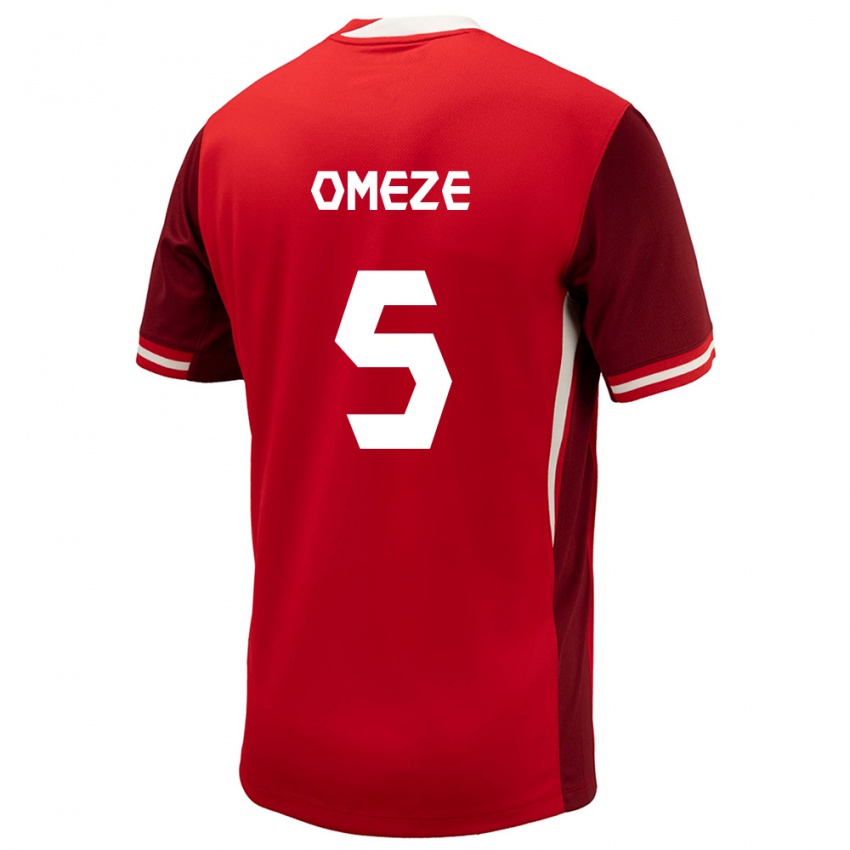 Niño Camiseta Canadá Chimere Omeze #5 Rojo 1ª Equipación 24-26 La Camisa