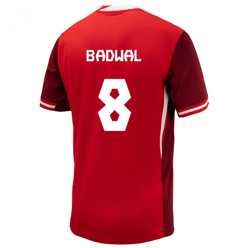 Niño Camiseta Canadá Jeevan Badwal #8 Rojo 1ª Equipación 24-26 La Camisa
