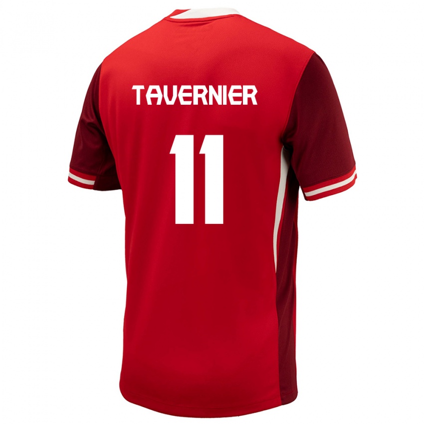 Niño Camiseta Canadá Kevaughn Tavernier #11 Rojo 1ª Equipación 24-26 La Camisa