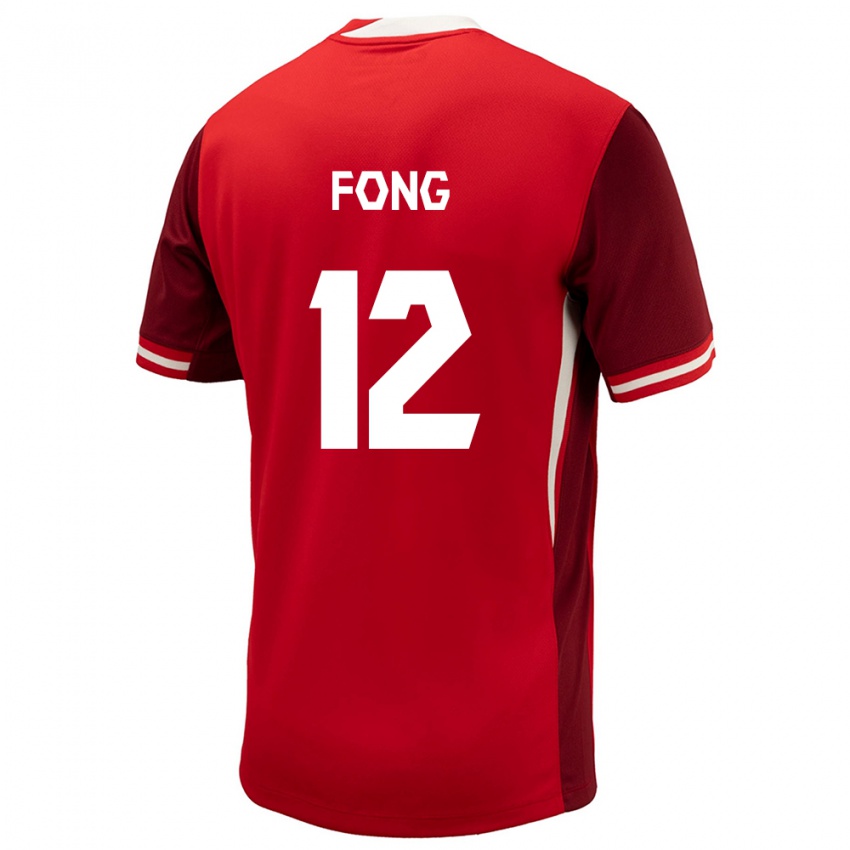 Niño Camiseta Canadá Aidan Fong #12 Rojo 1ª Equipación 24-26 La Camisa