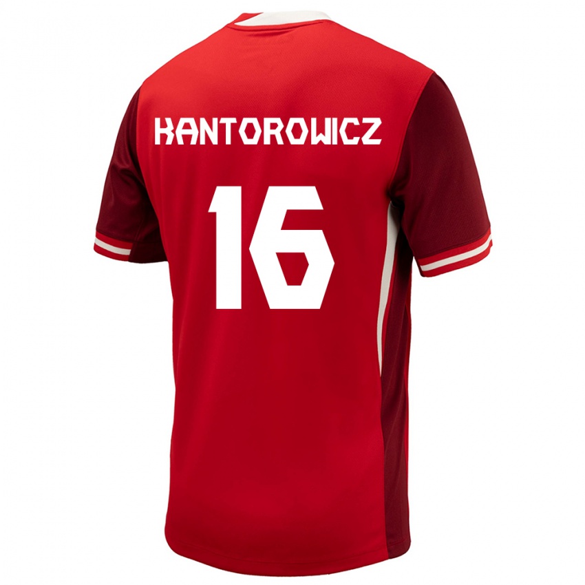 Niño Camiseta Canadá Dominic Kantorowicz #16 Rojo 1ª Equipación 24-26 La Camisa