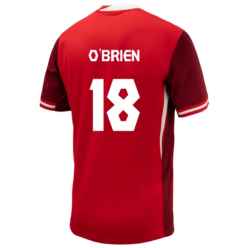 Niño Camiseta Canadá Alexander O'brien #18 Rojo 1ª Equipación 24-26 La Camisa