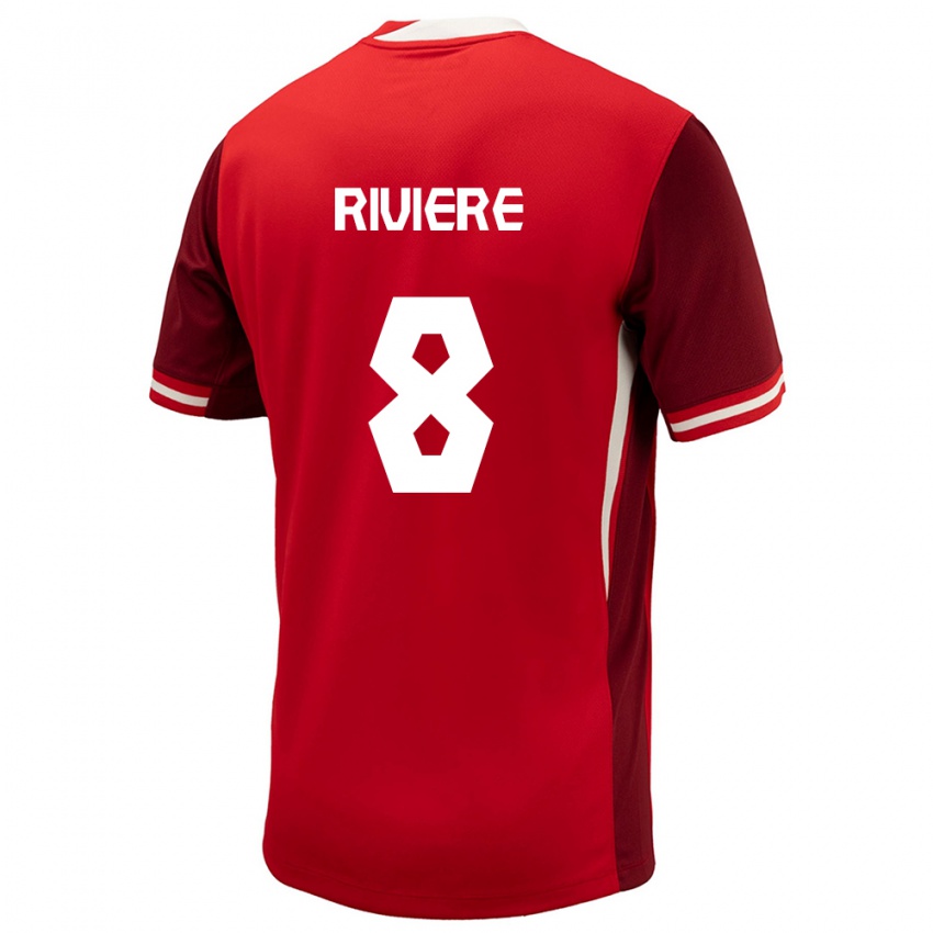 Niño Camiseta Canadá Jayde Riviere #8 Rojo 1ª Equipación 24-26 La Camisa