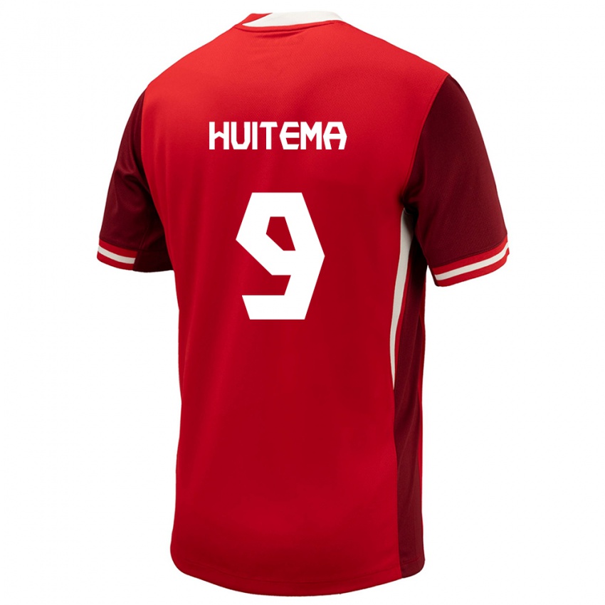 Niño Camiseta Canadá Jordyn Huitema #9 Rojo 1ª Equipación 24-26 La Camisa