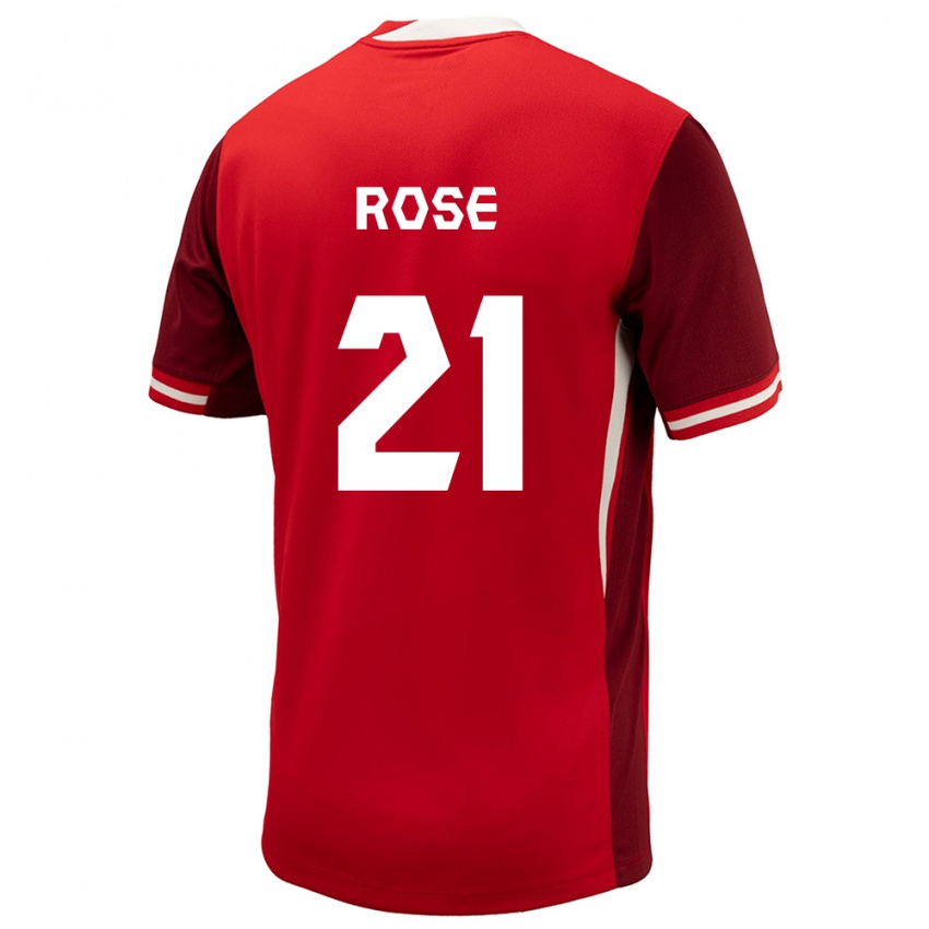 Niño Camiseta Canadá Jade Rose #21 Rojo 1ª Equipación 24-26 La Camisa