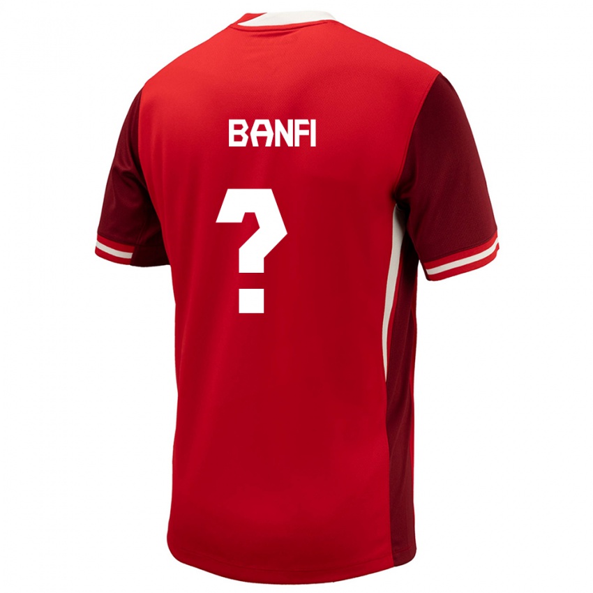 Niño Camiseta Canadá Samuel Banfi #0 Rojo 1ª Equipación 24-26 La Camisa