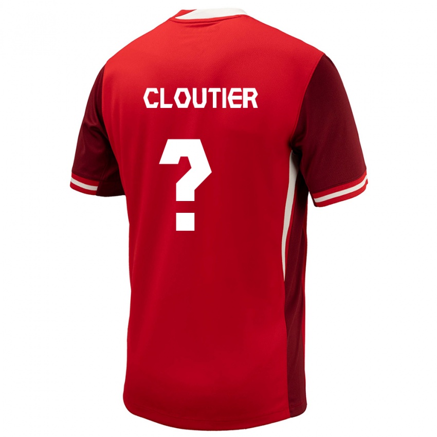 Niño Camiseta Canadá Loic Cloutier #0 Rojo 1ª Equipación 24-26 La Camisa