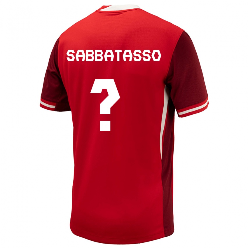Niño Camiseta Canadá Jeronimo Sabbatasso #0 Rojo 1ª Equipación 24-26 La Camisa