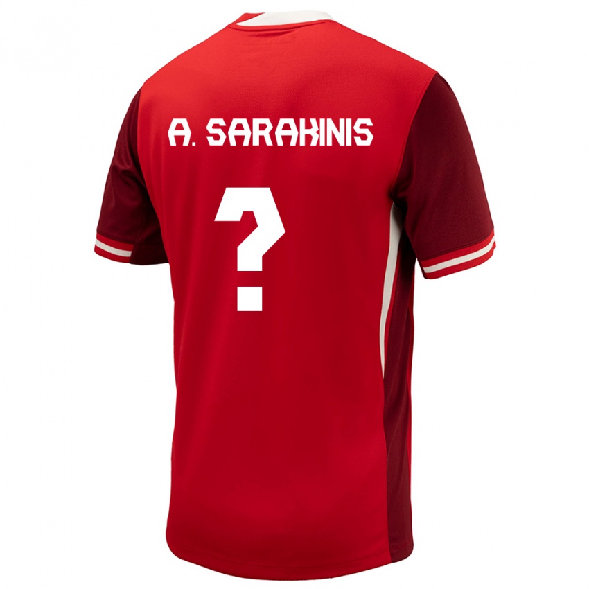 Niño Camiseta Canadá Alexander Sarakinis #0 Rojo 1ª Equipación 24-26 La Camisa