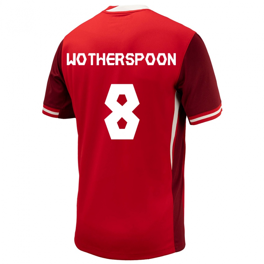 Niño Camiseta Canadá David Wotherspoon #8 Rojo 1ª Equipación 24-26 La Camisa